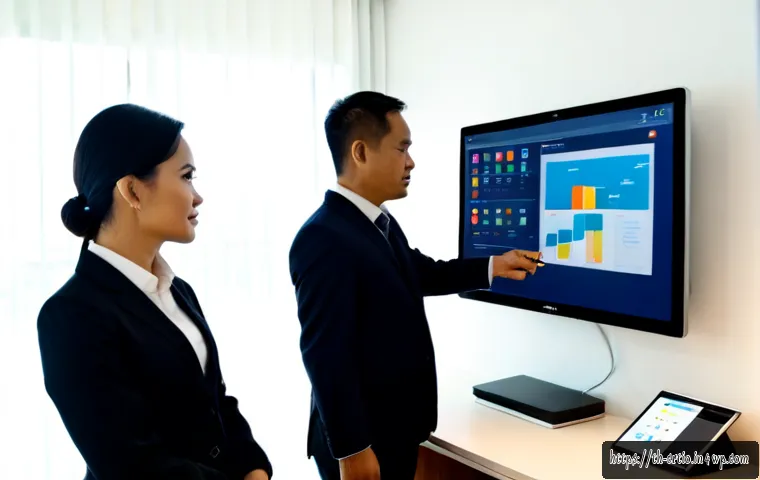 Home 26 자원 큐레이션 시스템의 성과 기준 설정 - Photorealistic Thai business team in a bright modern Bangkok office reviewing a resource curation pe...